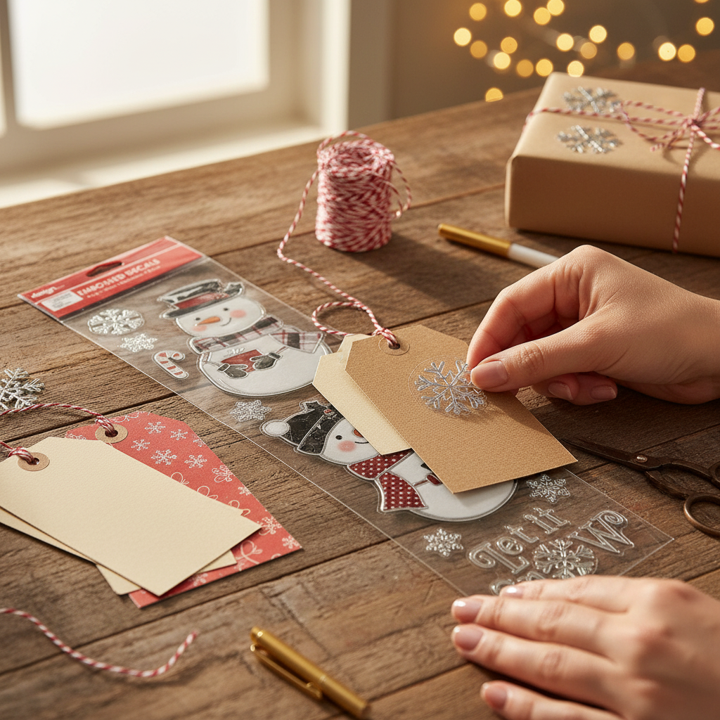 Embossed Decals - Snowman Set