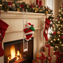 Santa Climbing Ladder Decoration