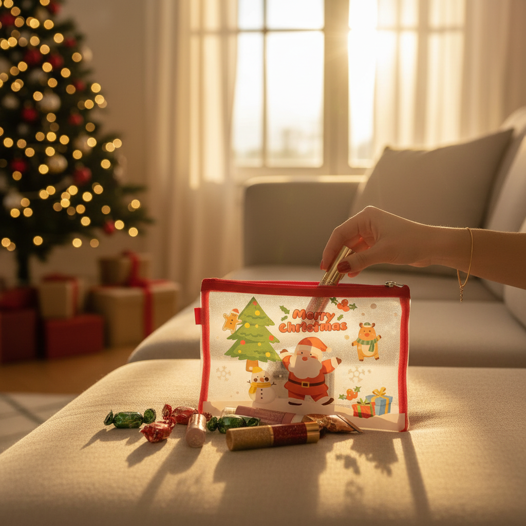 Merry Christmas Zipper Pouch