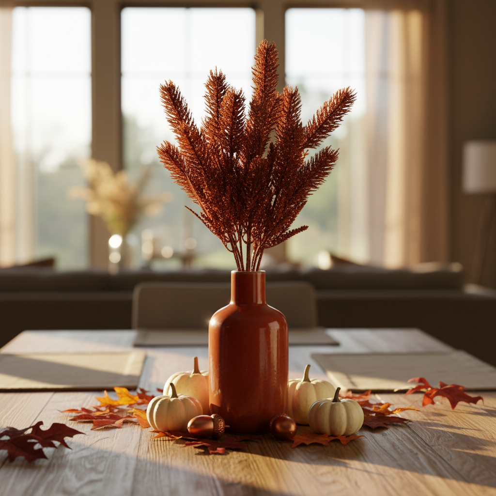 Glittered Artificial Pine Spray