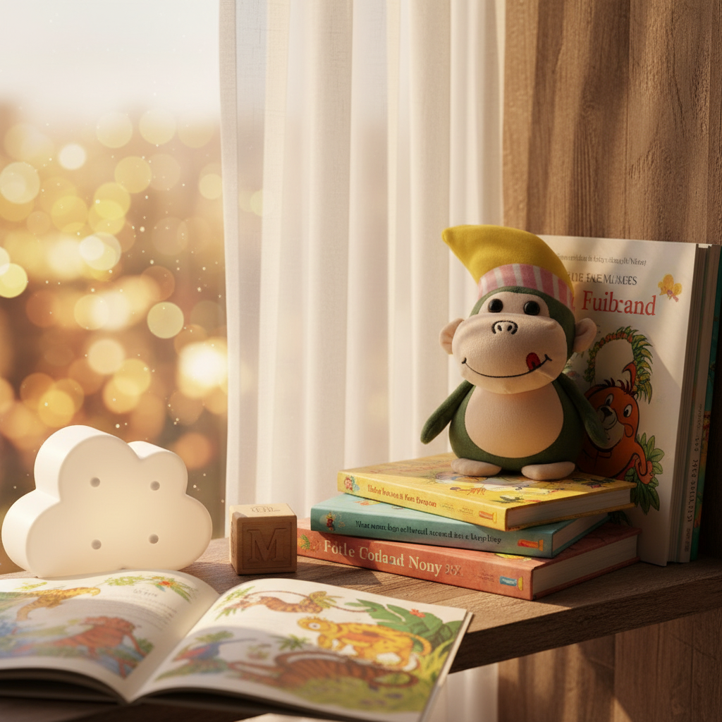 Monkey Plush Toy with Yellow Hat