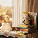 Monkey Plush Toy with Yellow Hat