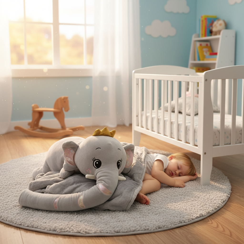 Elephant Plush Toy with Blanket