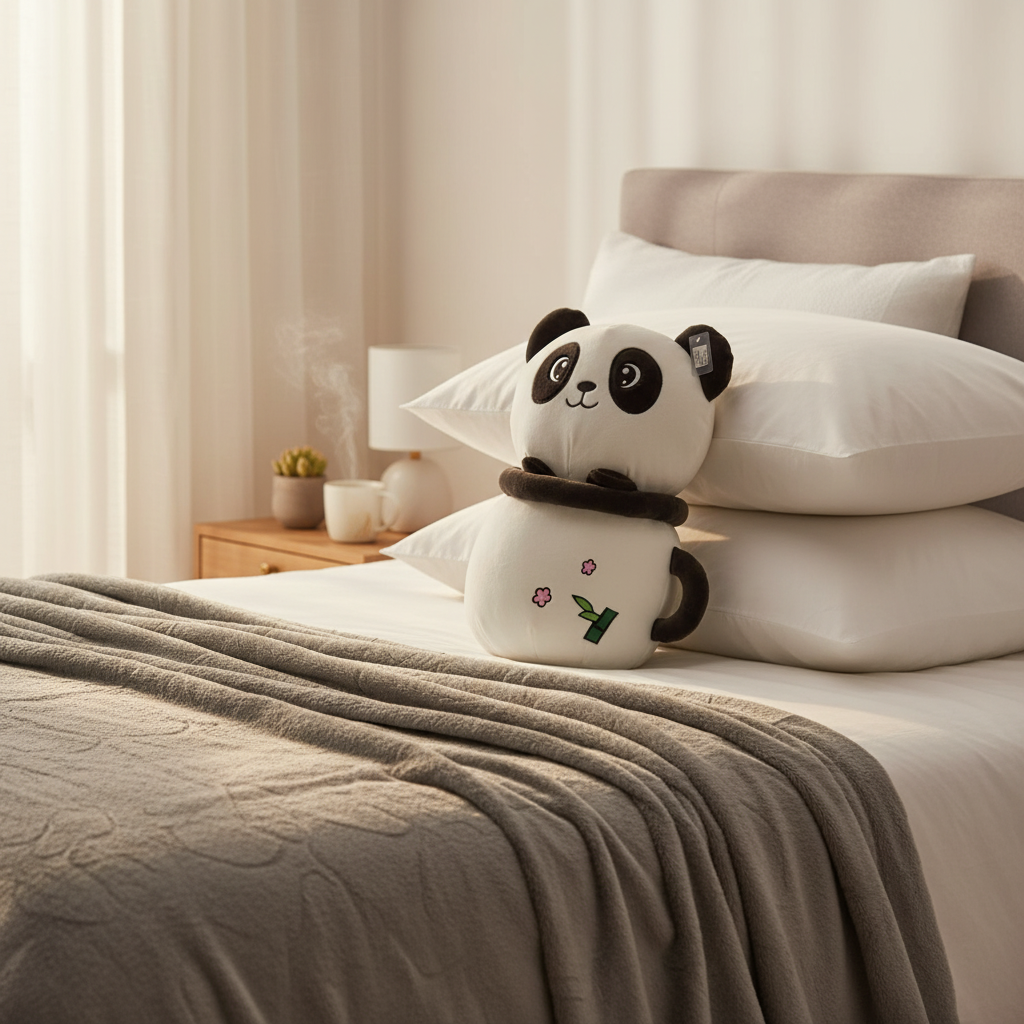 Panda Plush Toy with Blanket Set
