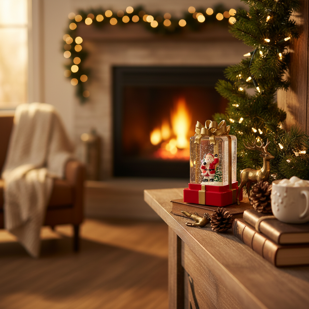 Santa Claus Snow Globe Gift Box