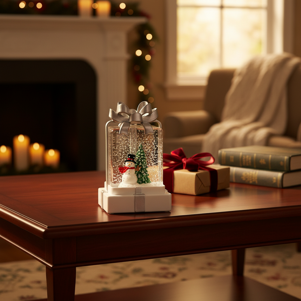 Snowman Gift Box Snow Globe