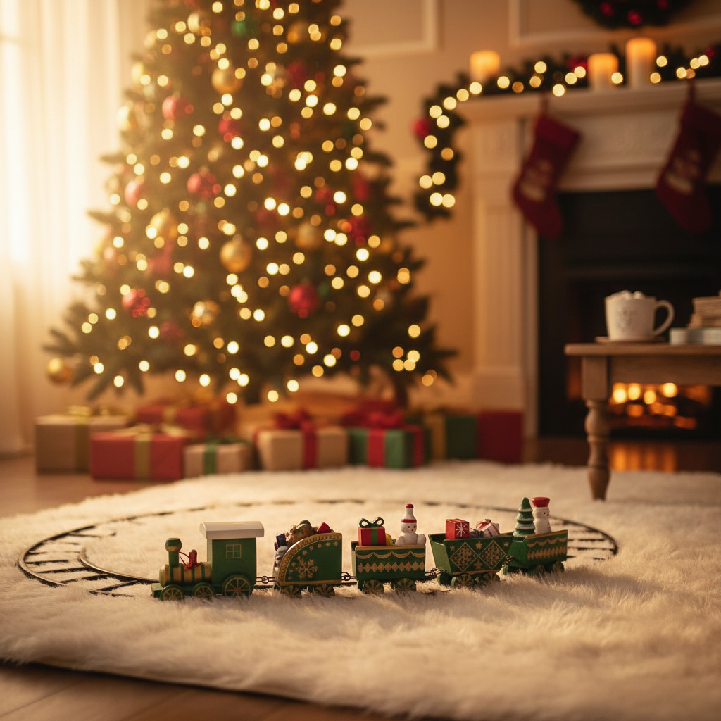 Christmas Train Ornament Set