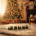 Christmas Train Ornament Set