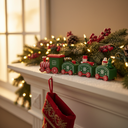Christmas Decorative Wooden Train Set