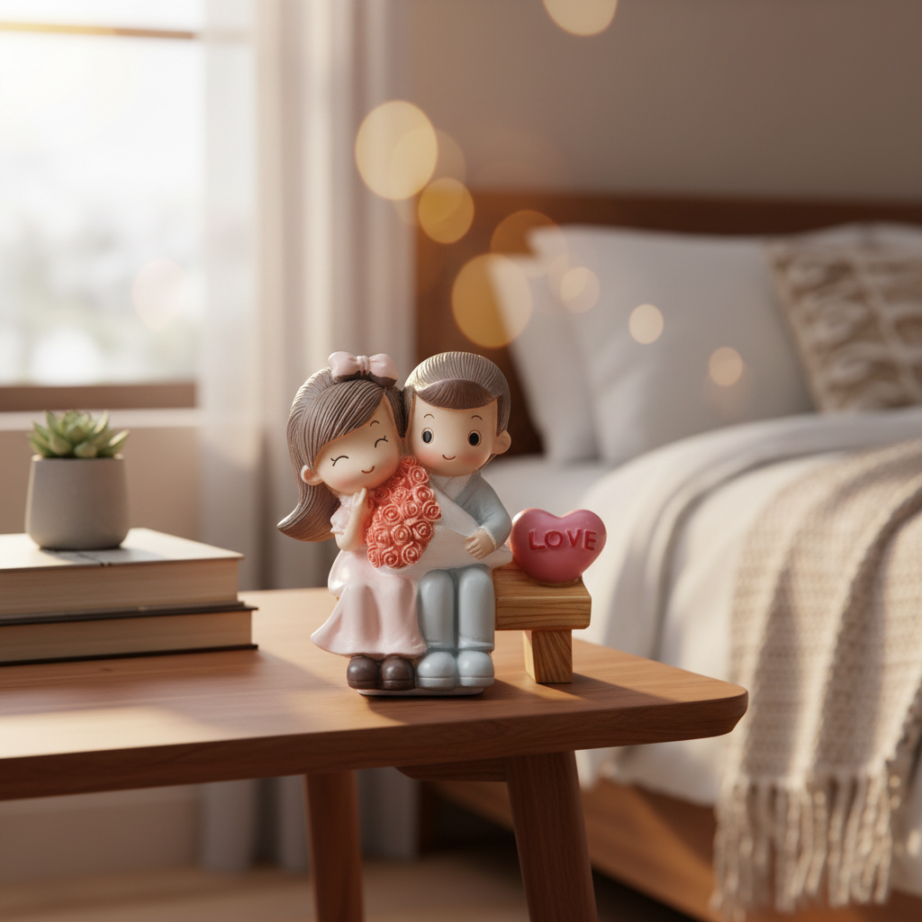 Couple Love Figurine with Heart