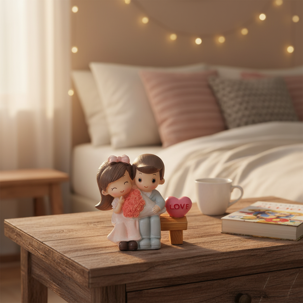 Couple Figurine with Love Heart