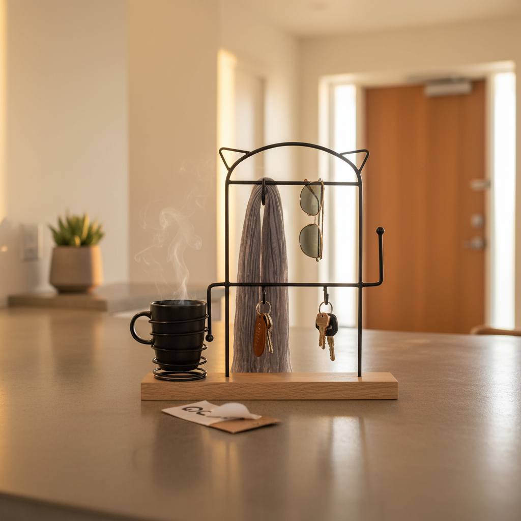 Cat Shaped Desk Organizer