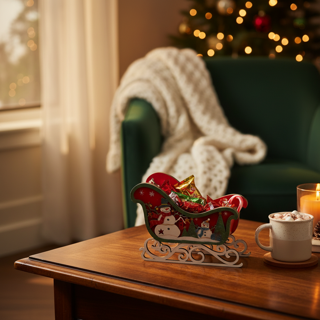 Christmas Sleigh Decorative Holder