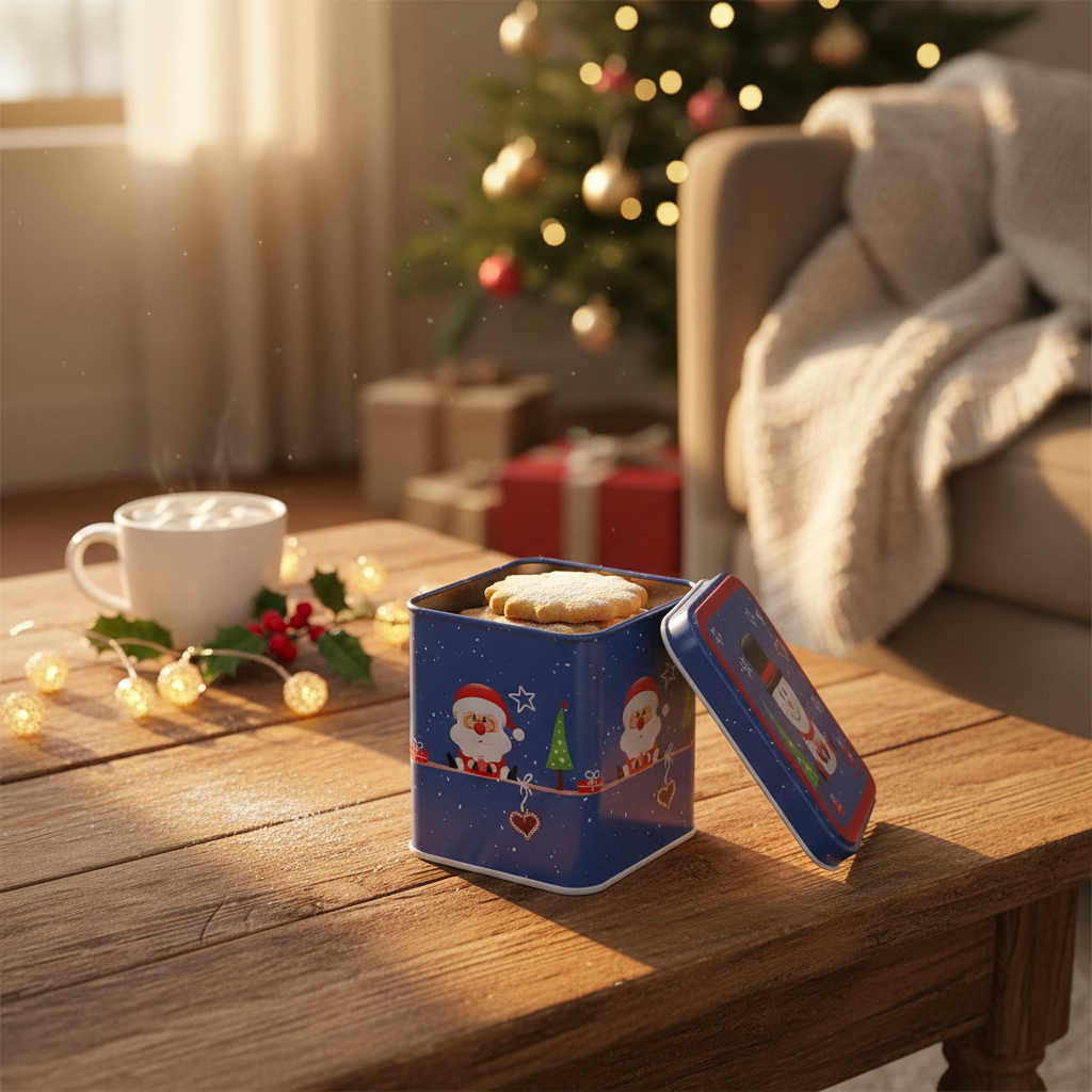 Christmas Themed Tin Box