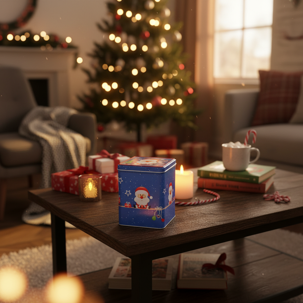Santa Claus Christmas Tin Box