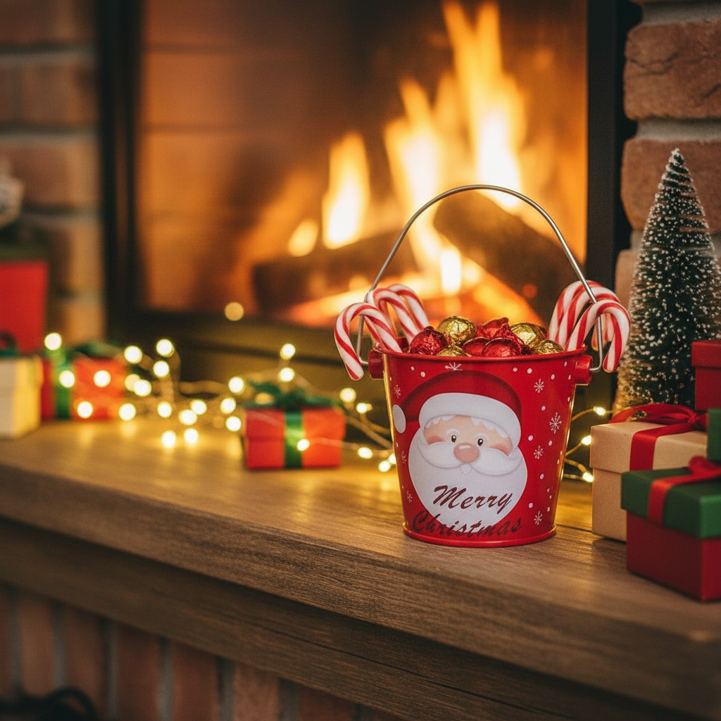 Santa Claus Merry Christmas Bucket