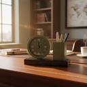Desk Clock with Pen Holder