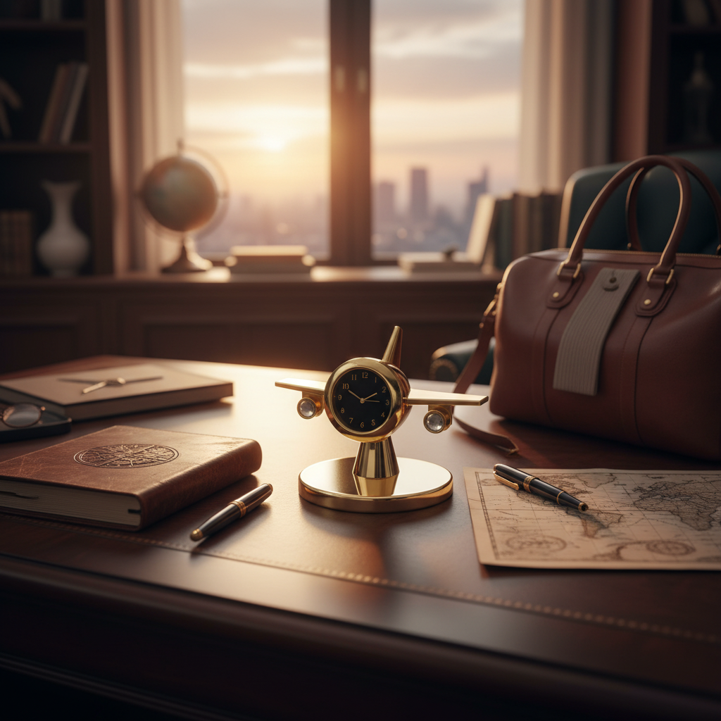 Airplane Shaped Table Clock