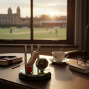 Cricket Theme Desk Clock