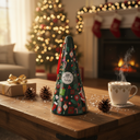 Christmas Tree Shaped Decorative Tin
