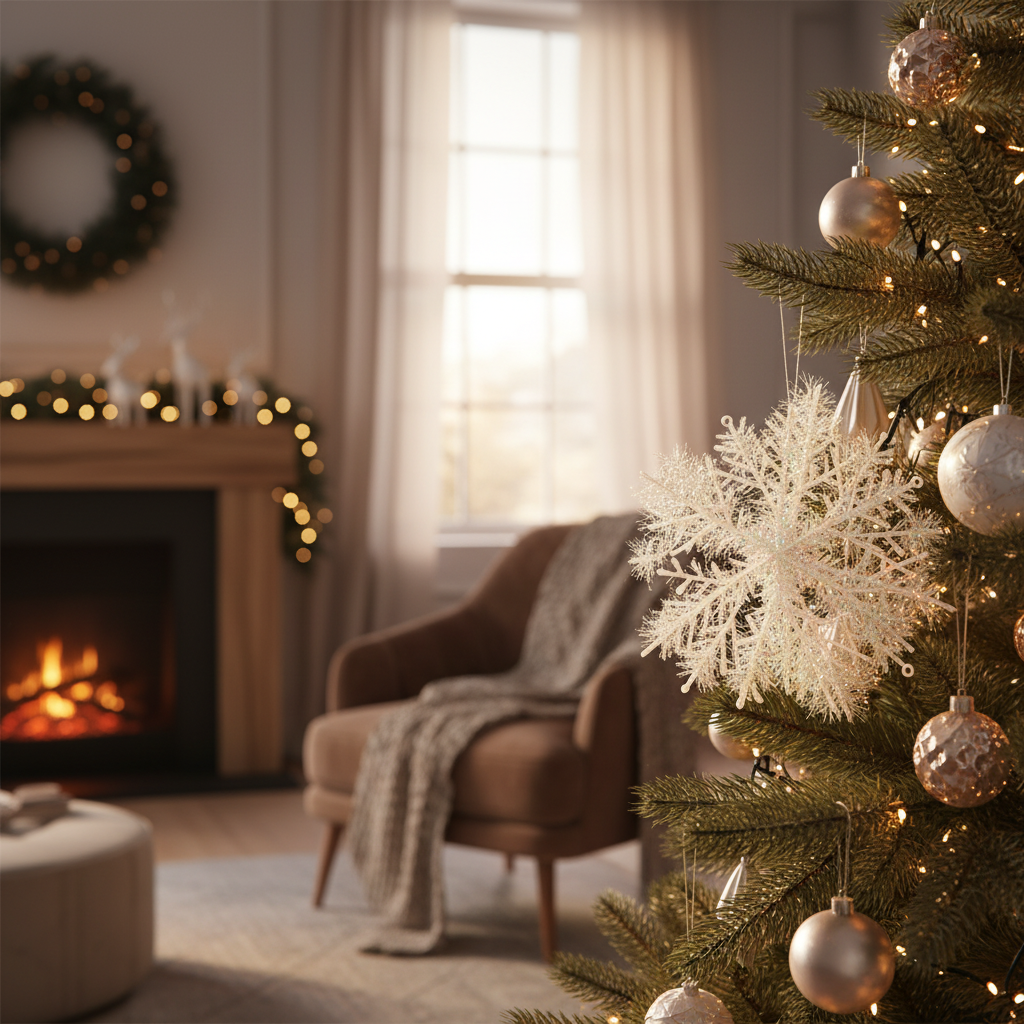 Glitter Snowflake Ornament