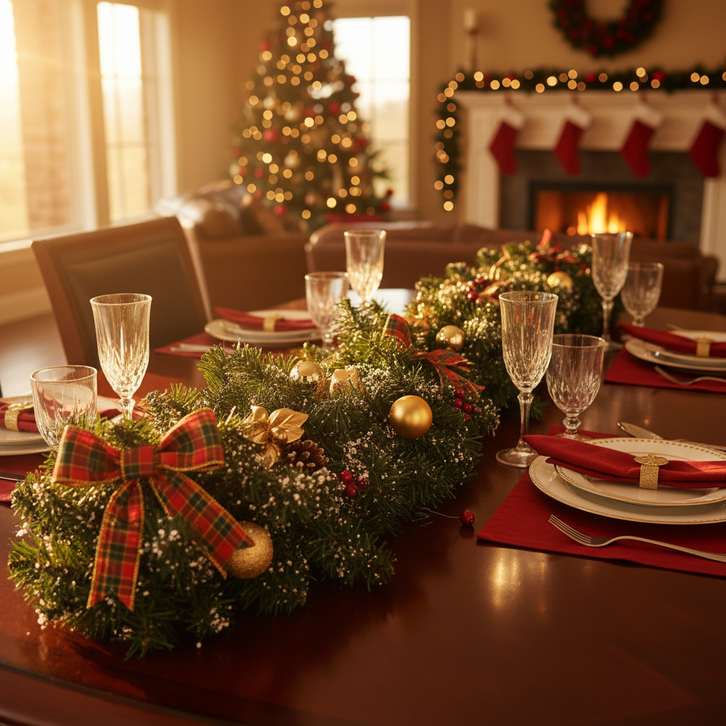 Christmas Garland with Ornaments