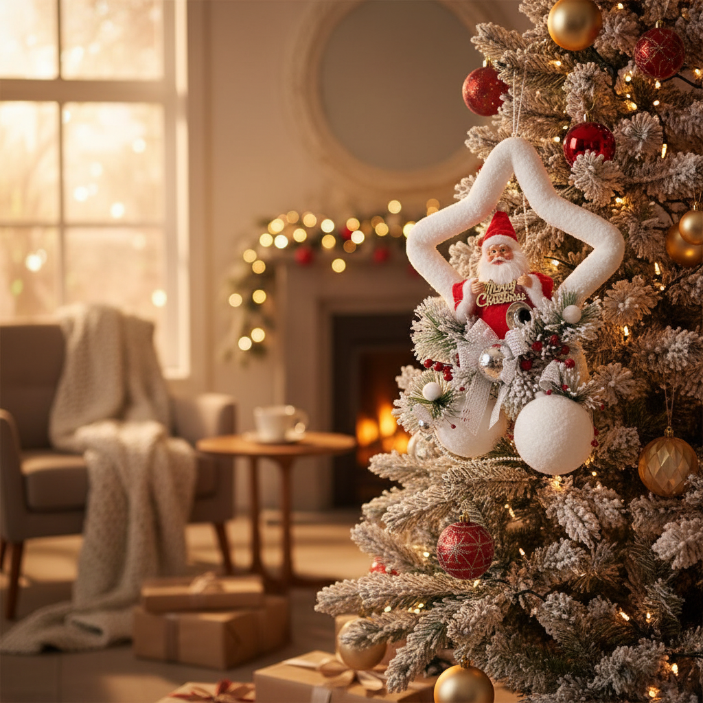 Santa Claus Christmas Star Hanging Decoration