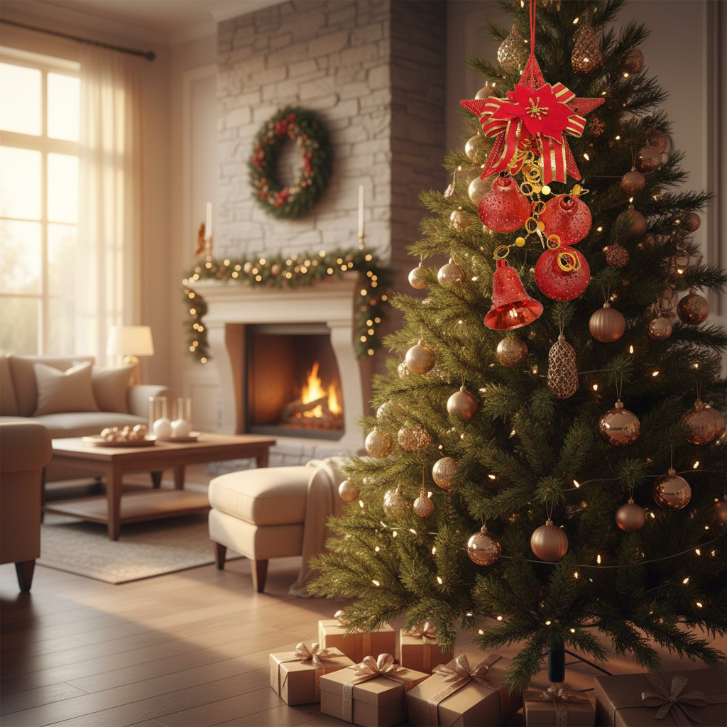 Christmas Star and Bell Hanging Decoration