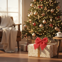 Red Glitter Christmas Bow