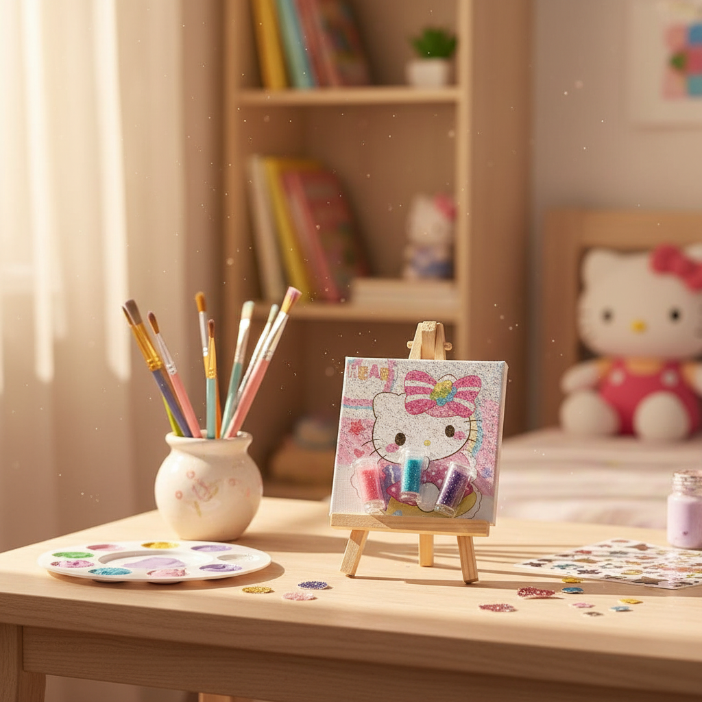 Hello Kitty Gold Dust Painting Set