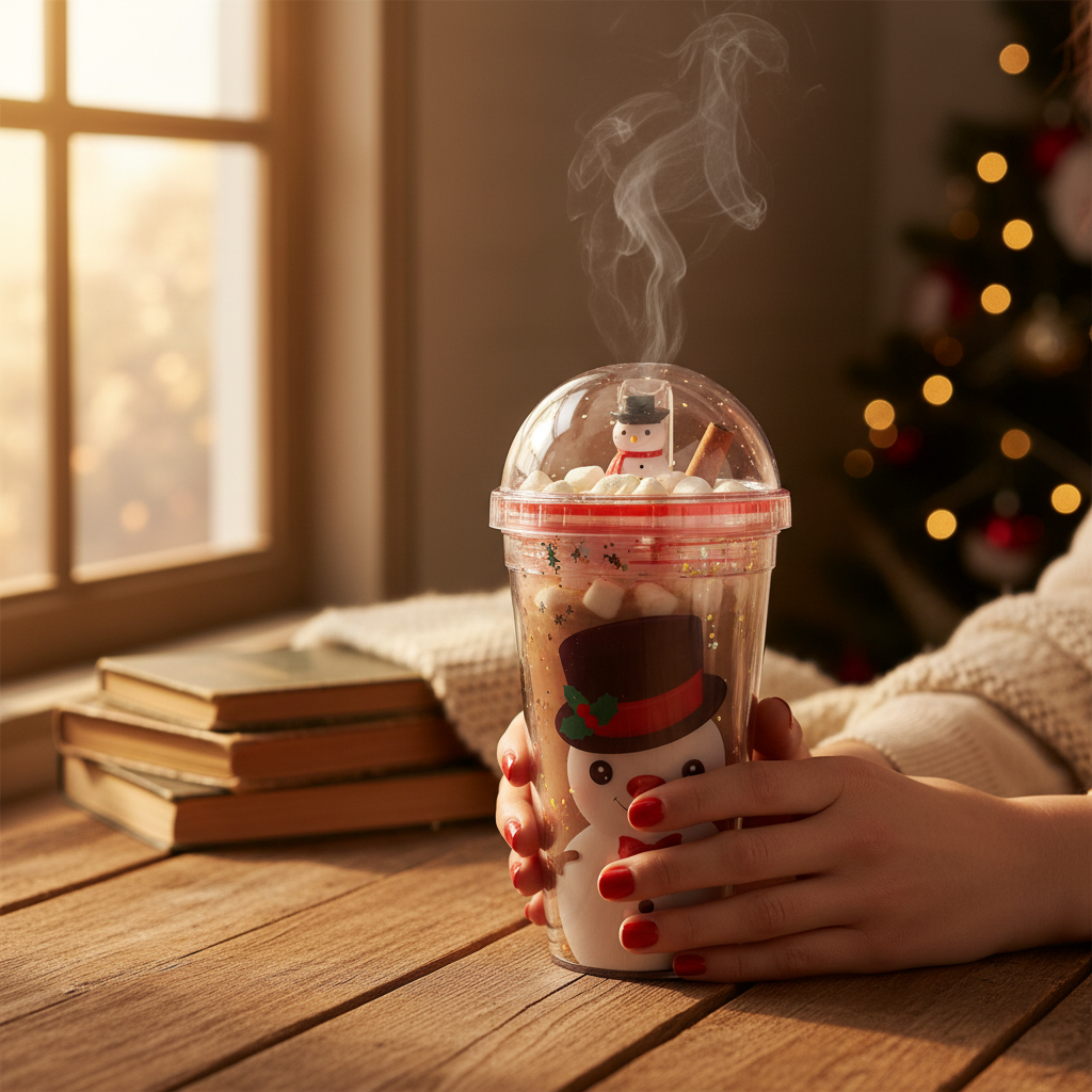 Snowman Glitter Tumbler