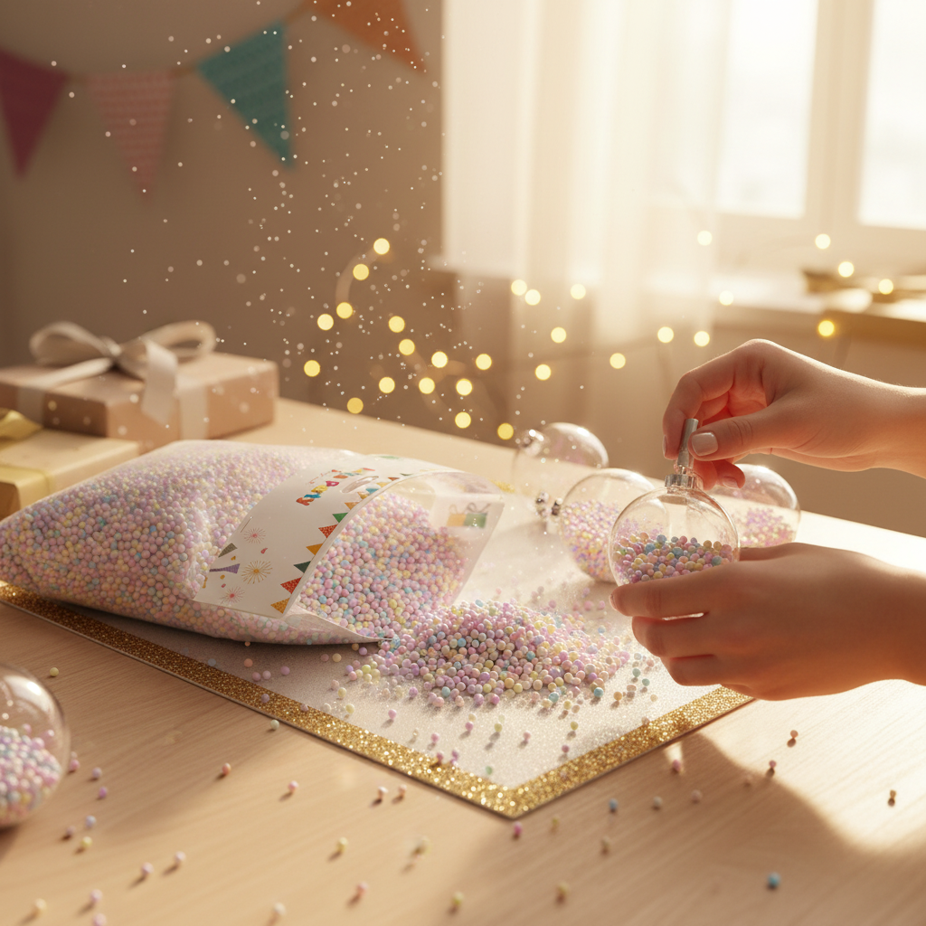 Raffia Party Foam Beads