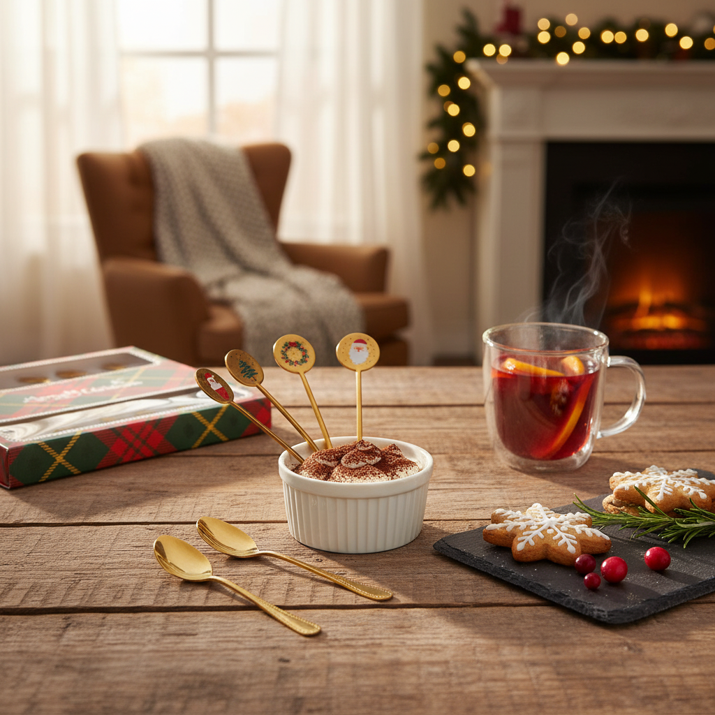 Christmas Themed Spoon and Fork Set