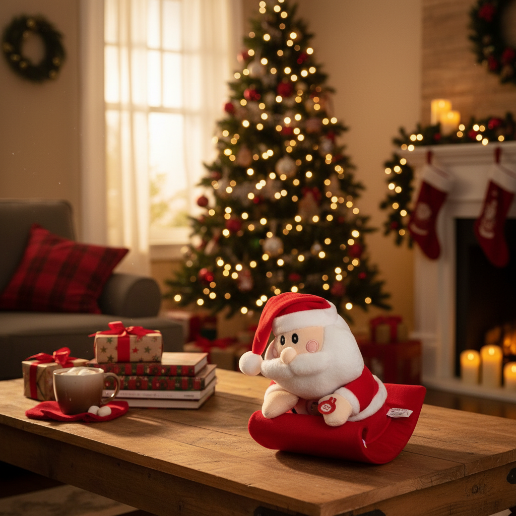 Santa Claus Plush Toy with Blanket