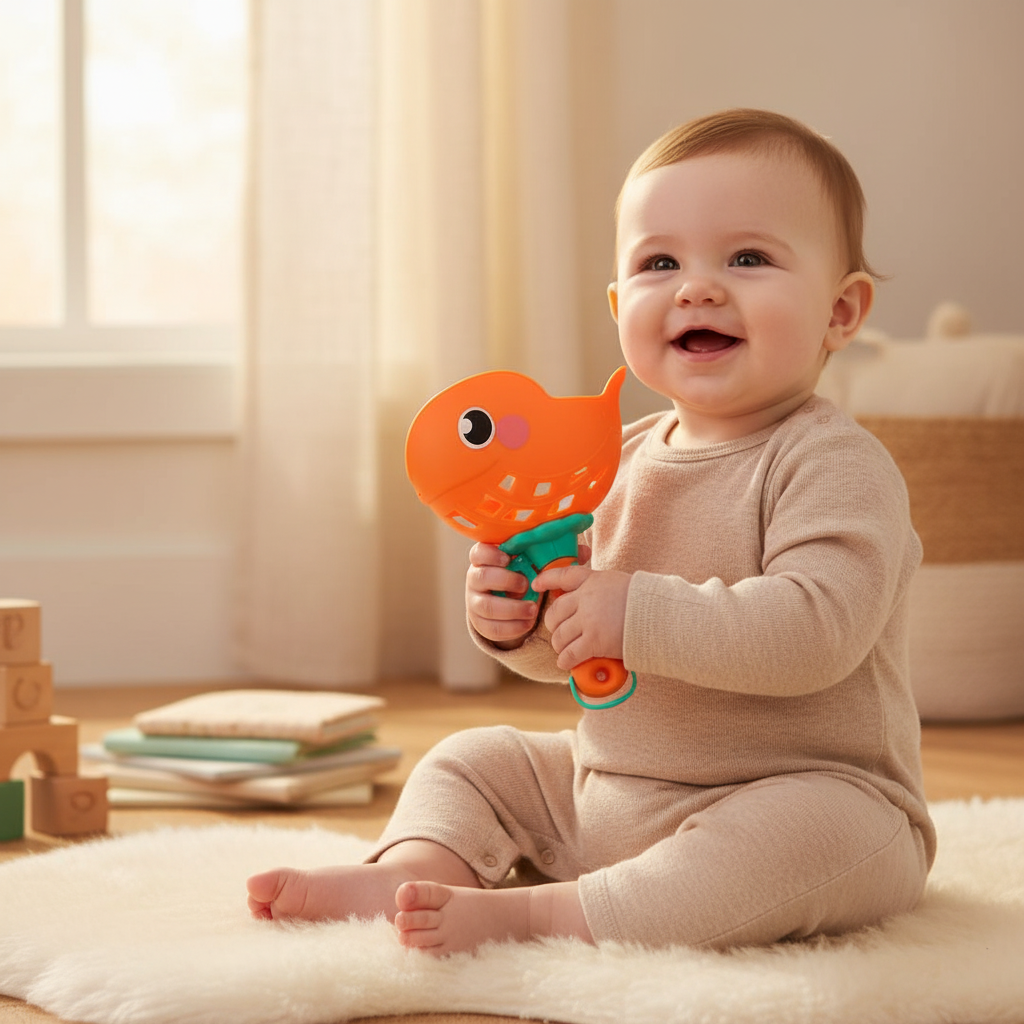 Duck Shaped Baby Rattle
