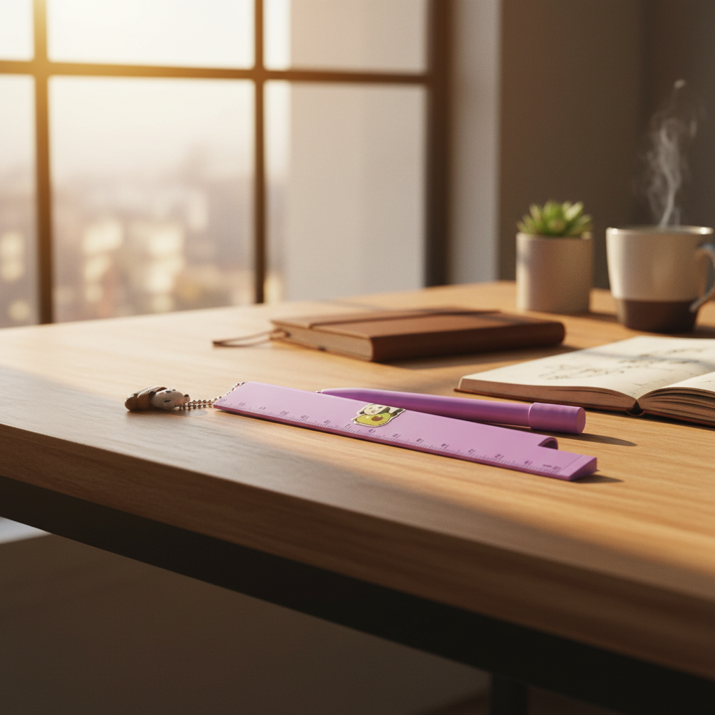 Cute Panda Ruler and Pen Set