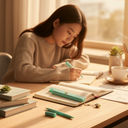 Cute Panda Ruler and Pen Set