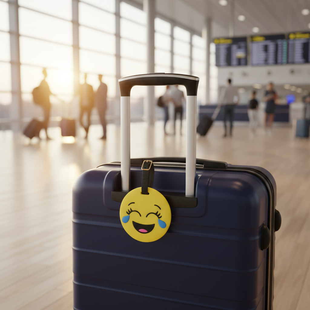 Laughing Emoji Bag Tag