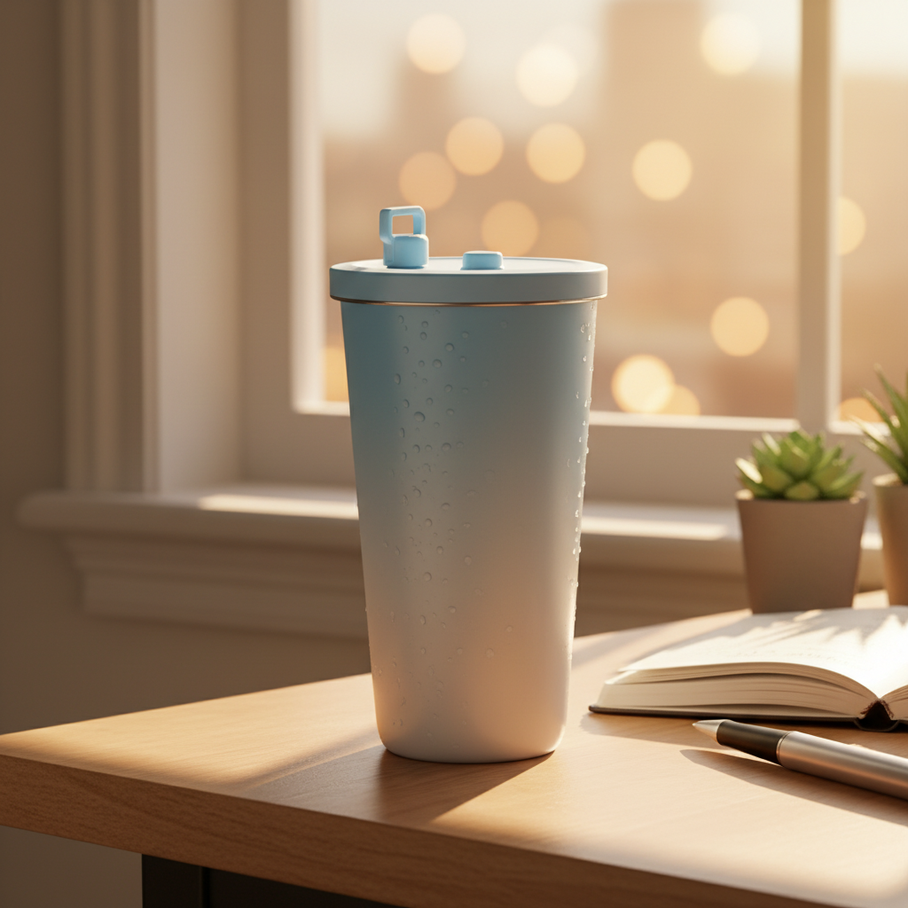 Blue Gradient Tumbler with Lid