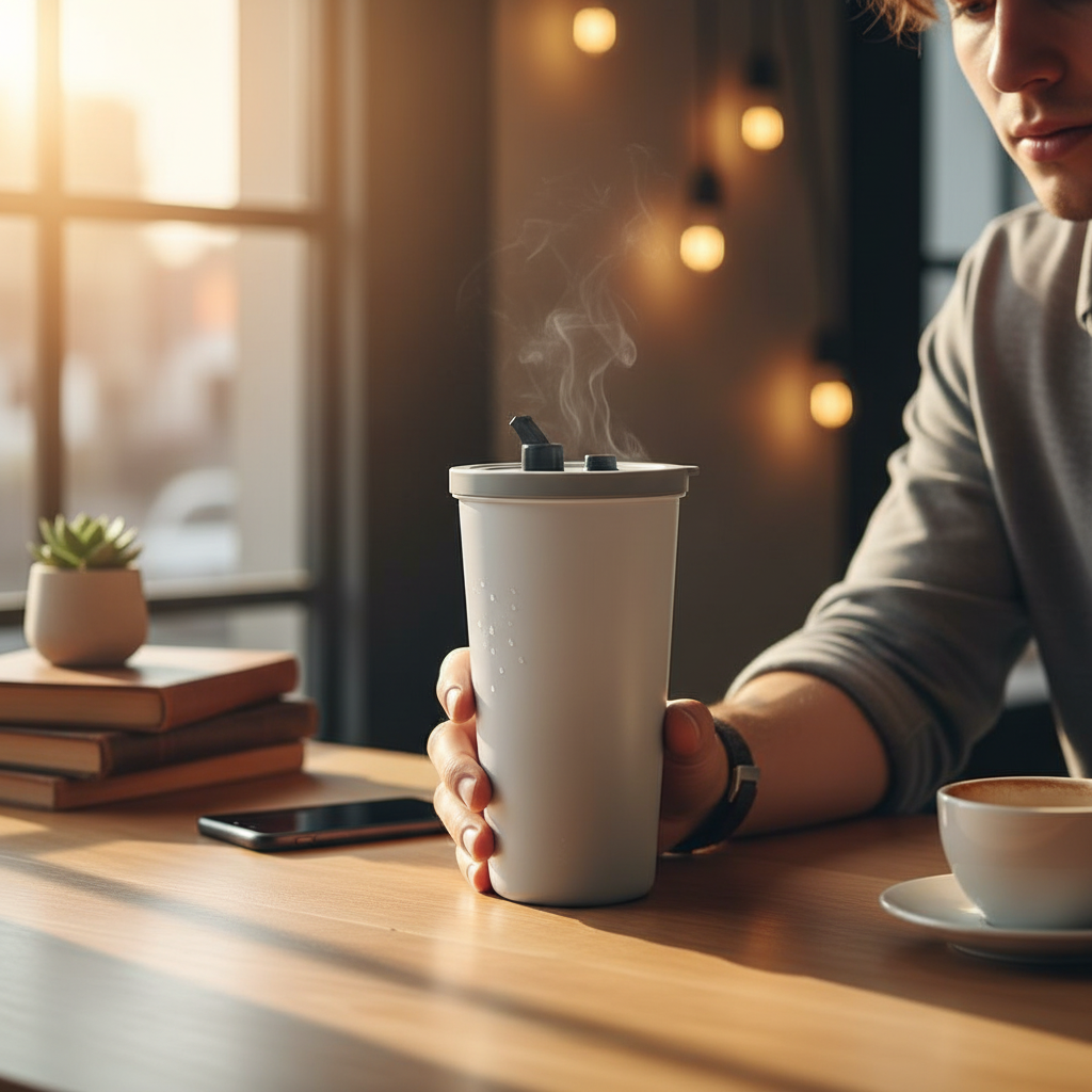 Reusable Plastic Tumbler with Straw Lid