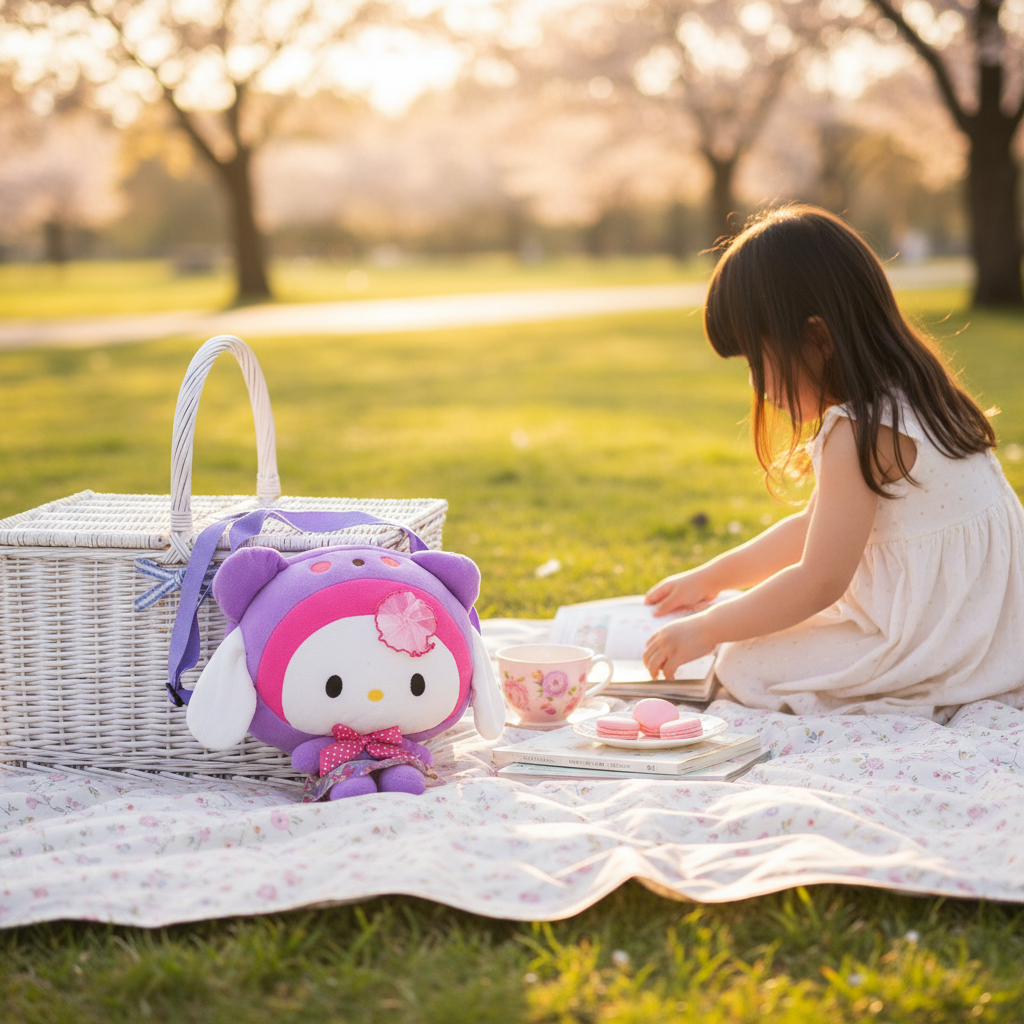 Plush Cartoon Character Shoulder Bag