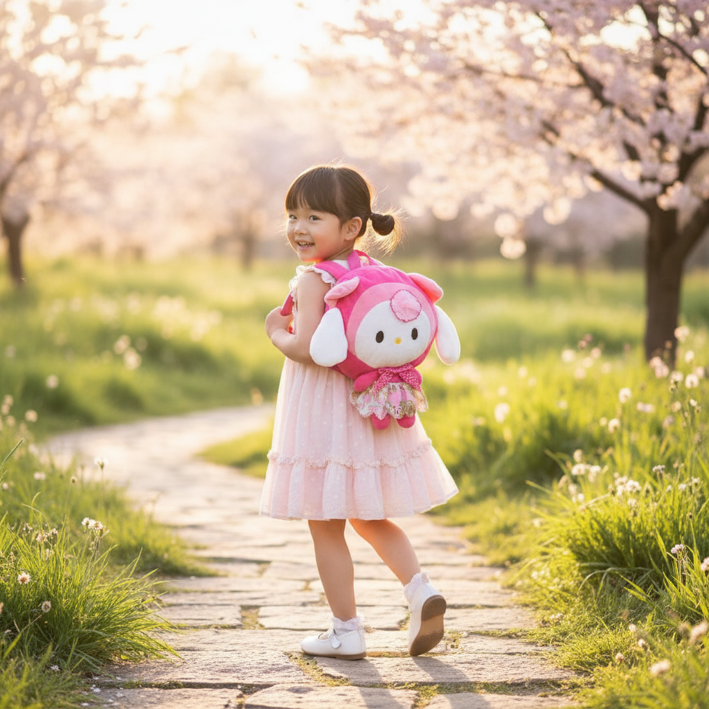 Plush Cartoon Character Kids Backpack