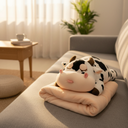 Cow Plush Toy with Blanket