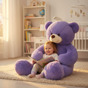 Purple Teddy Bear Soft Toy
