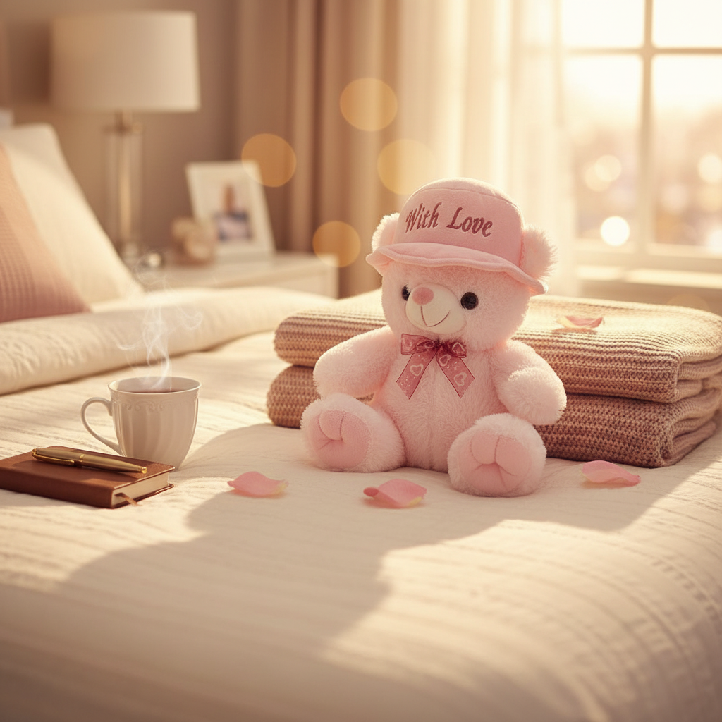 With Love Pink Teddy Bear