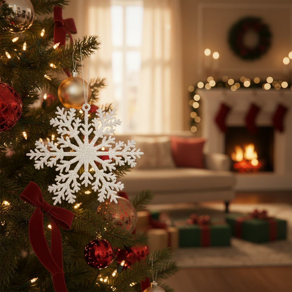 Glitter Snowflake Ornament