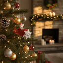 Santa in Airplane Christmas Ornament