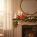 Santa & Christmas Tree Hanging Decoration