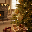 Gold Glitter Christmas Ornaments