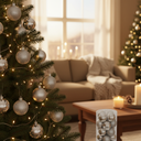 Silver Christmas Baubles Set